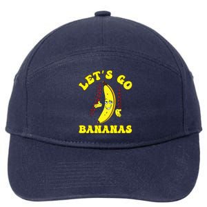 Funny LetS Go Bananas Cute Banana 7-Panel Snapback Hat