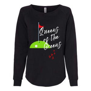 Funny Ladies Golf Greens Queens love golfing Leagues Womens California Wash Sweatshirt