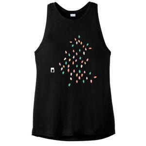 Funny LetS Get Lit Christmas Lights Pine Tree Holiday Xmas Gift Ladies PosiCharge Tri-Blend Wicking Tank