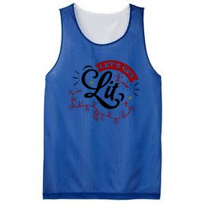 Funny LetS Get Lit Christmas Lights Xmas Holiday Cool Gift Mesh Reversible Basketball Jersey Tank