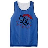 Funny LetS Get Lit Christmas Lights Xmas Holiday Cool Gift Mesh Reversible Basketball Jersey Tank