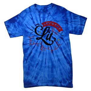 Funny LetS Get Lit Christmas Lights Xmas Holiday Cool Gift Tie-Dye T-Shirt