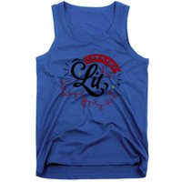 Funny LetS Get Lit Christmas Lights Xmas Holiday Cool Gift Tank Top