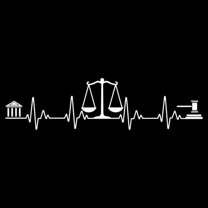 Funny Lawyer Gift Law School Attorney Men Women Heartbeat Doggie Tank