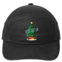 Funny LetS Get Lit Christmas Tree Xmas Lights Gift 7-Panel Snapback Hat