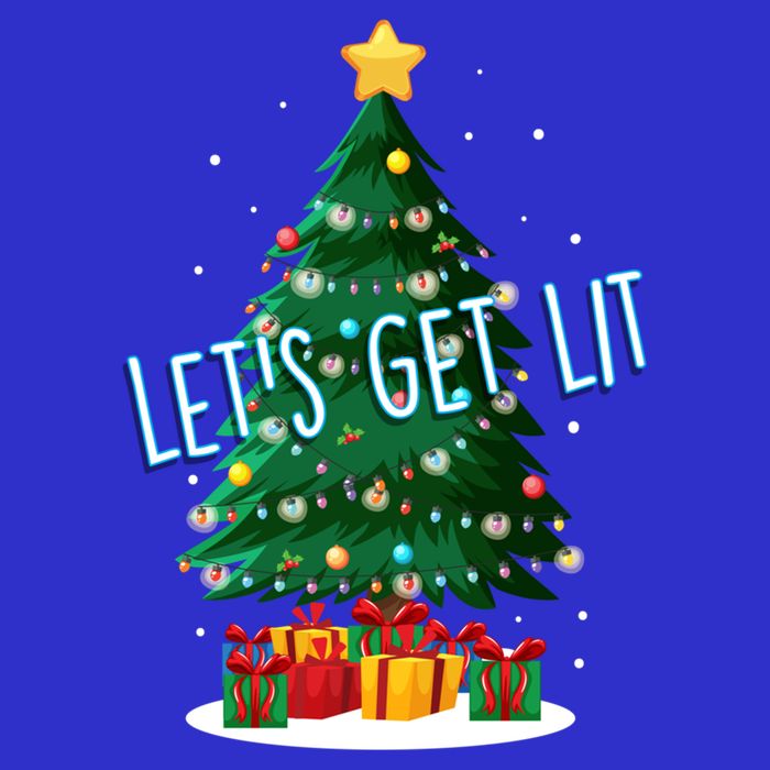 Funny LetS Get Lit Christmas Tree Xmas Lights Gift 16 in Basic Backpack