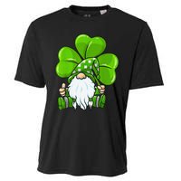 funny LOVE Gnomes Irish Shamrock Lucky Cooling Performance Crew T-Shirt