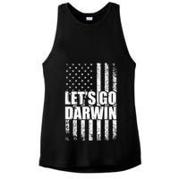 Funny Lets Go Darwin LetS Go Darwin American Flag Ladies PosiCharge Tri-Blend Wicking Tank