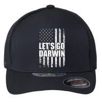 Funny Lets Go Darwin LetS Go Darwin American Flag Flexfit Unipanel Trucker Cap