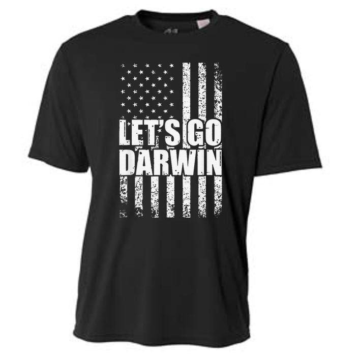 Funny Lets Go Darwin LetS Go Darwin American Flag Cooling Performance Crew T-Shirt