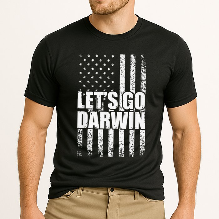 Funny Lets Go Darwin LetS Go Darwin American Flag Performance Shirt