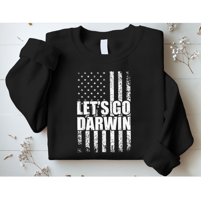Funny Lets Go Darwin LetS Go Darwin American Flag Sweatshirt