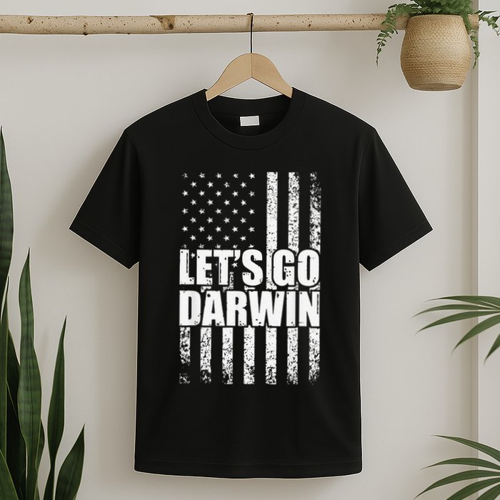 Funny Lets Go Darwin LetS Go Darwin American Flag T-Shirt