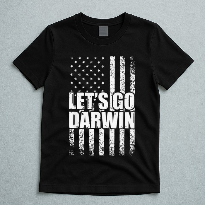 Funny Lets Go Darwin LetS Go Darwin American Flag T-Shirt
