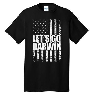 Funny Lets Go Darwin LetS Go Darwin American Flag Tall T-Shirt