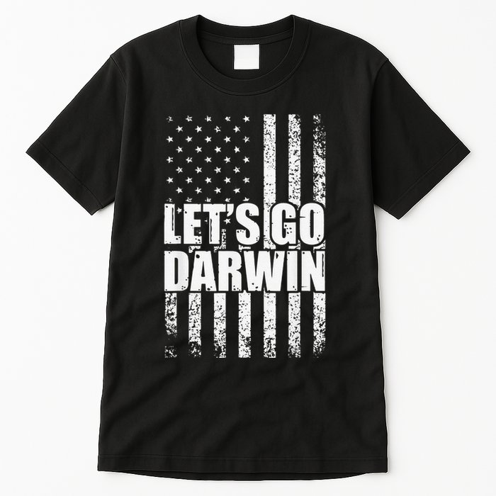 Funny Lets Go Darwin LetS Go Darwin American Flag Tall T-Shirt