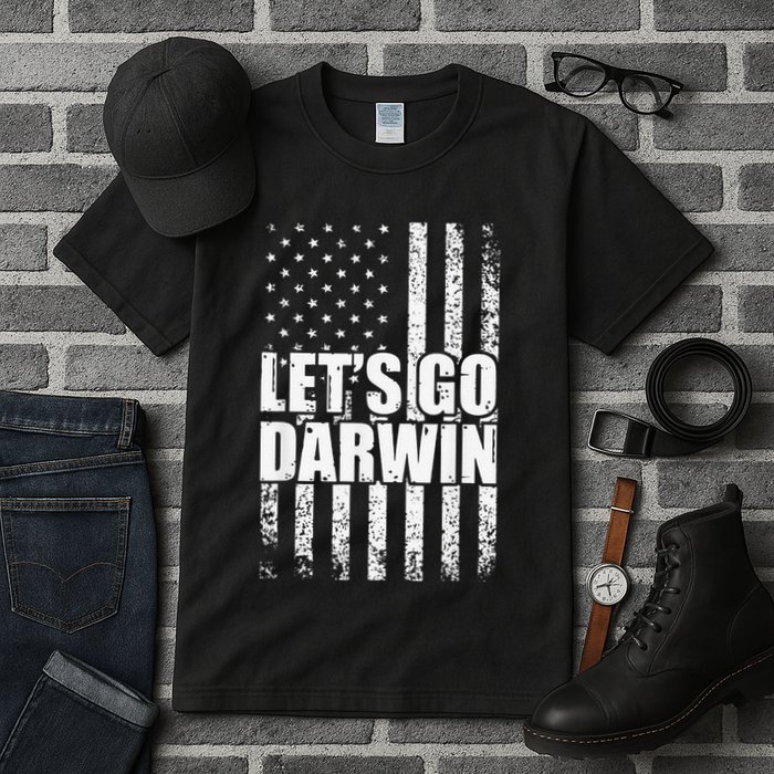 Funny Lets Go Darwin LetS Go Darwin American Flag Tall T-Shirt
