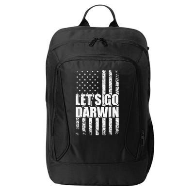 Funny Lets Go Darwin LetS Go Darwin American Flag City Backpack