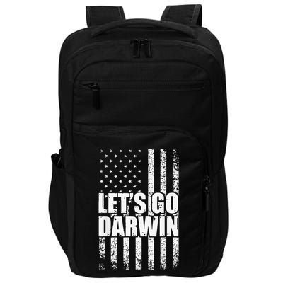Funny Lets Go Darwin LetS Go Darwin American Flag Impact Tech Backpack