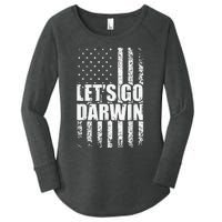 Funny Lets Go Darwin LetS Go Darwin American Flag Women's Perfect Tri Tunic Long Sleeve Shirt