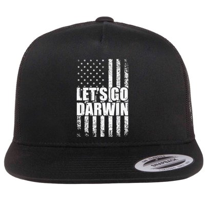 Funny Lets Go Darwin LetS Go Darwin American Flag Flatbill Hat