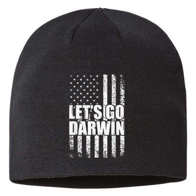 Funny Lets Go Darwin LetS Go Darwin American Flag Sustainable Beanie