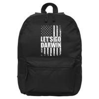Funny Lets Go Darwin LetS Go Darwin American Flag 16 in Basic Backpack
