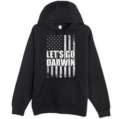 Funny Lets Go Darwin LetS Go Darwin American Flag Premium Pullover Hoodie