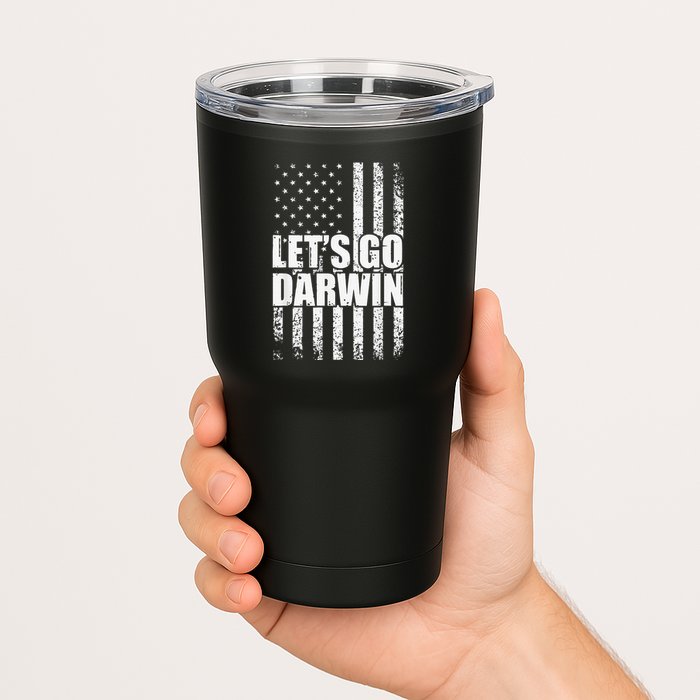Funny Lets Go Darwin LetS Go Darwin American Flag Tumbler