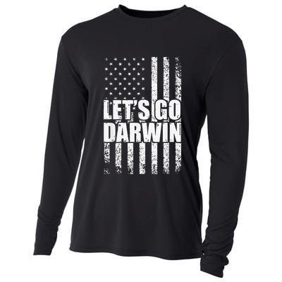 Funny Lets Go Darwin LetS Go Darwin American Flag Cooling Performance Long Sleeve Crew