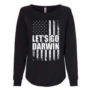 Funny Lets Go Darwin LetS Go Darwin American Flag Womens California Wash Sweatshirt