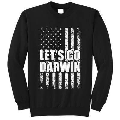 Funny Lets Go Darwin LetS Go Darwin American Flag Tall Sweatshirt