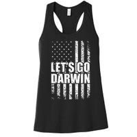 Funny Lets Go Darwin LetS Go Darwin American Flag Women's Racerback Tank