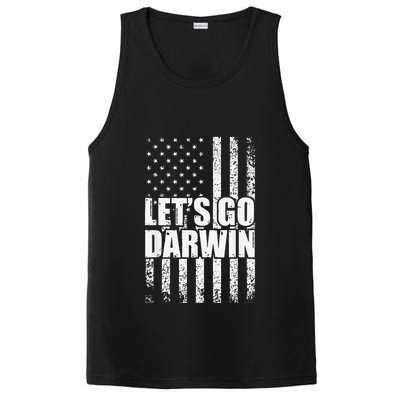 Funny Lets Go Darwin LetS Go Darwin American Flag PosiCharge Competitor Tank