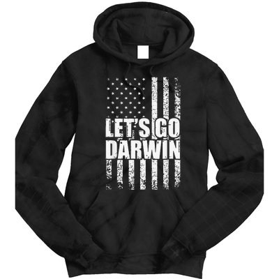 Funny Lets Go Darwin LetS Go Darwin American Flag Tie Dye Hoodie