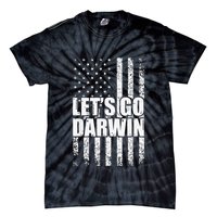 Funny Lets Go Darwin LetS Go Darwin American Flag Tie-Dye T-Shirt