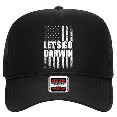 Funny Lets Go Darwin LetS Go Darwin American Flag Trucker Hat