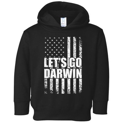 Funny Lets Go Darwin LetS Go Darwin American Flag Toddler Hoodie