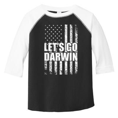Funny Lets Go Darwin LetS Go Darwin American Flag Toddler Fine Jersey T-Shirt