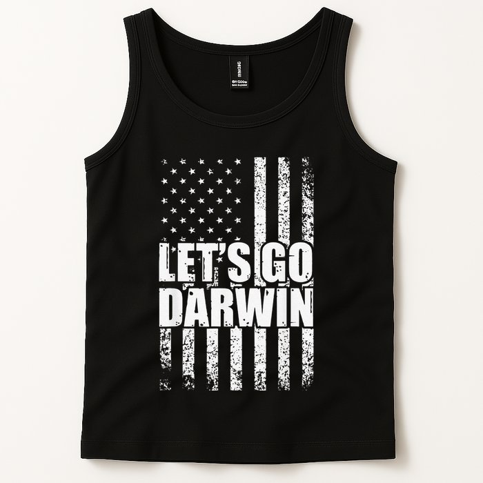 Funny Lets Go Darwin LetS Go Darwin American Flag Tank Top