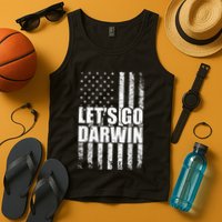 Funny Lets Go Darwin LetS Go Darwin American Flag Tank Top