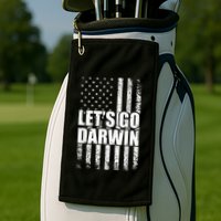 Funny Lets Go Darwin LetS Go Darwin American Flag Golf Towel