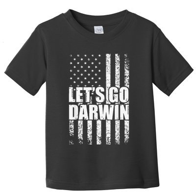 Funny Lets Go Darwin LetS Go Darwin American Flag Toddler T-Shirt