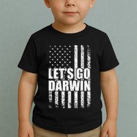 Funny Lets Go Darwin LetS Go Darwin American Flag Toddler T-Shirt