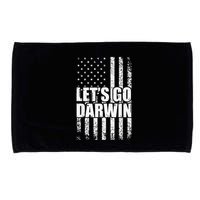 Funny Lets Go Darwin LetS Go Darwin American Flag Microfiber Hand Towel