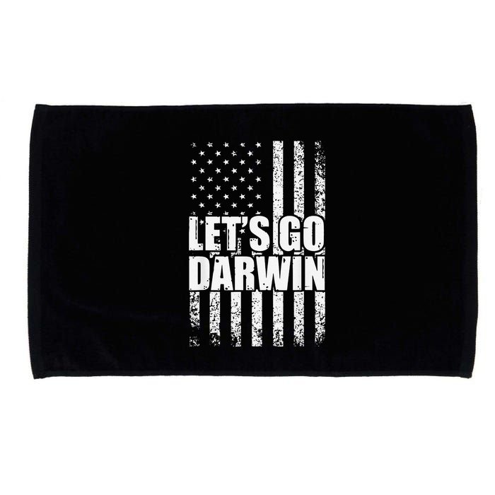 Funny Lets Go Darwin LetS Go Darwin American Flag Microfiber Hand Towel