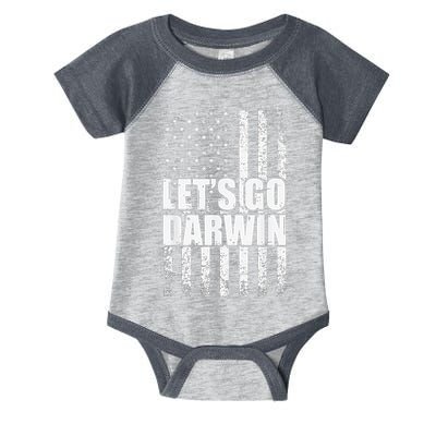 Funny Lets Go Darwin LetS Go Darwin American Flag Infant Baby Jersey Bodysuit