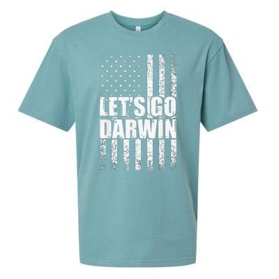 Funny Lets Go Darwin LetS Go Darwin American Flag Sueded Cloud Jersey T-Shirt