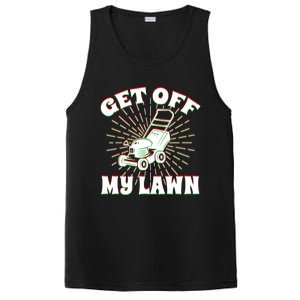 Funny Lawnmower Get Off My Lawn Landscape Artist Gift PosiCharge Competitor Tank