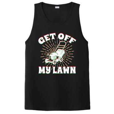 Funny Lawnmower Get Off My Lawn Landscape Artist Gift PosiCharge Competitor Tank